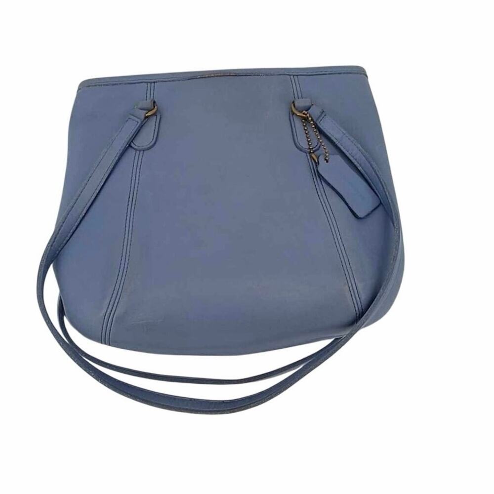 Coach, vintage periwinkle blue Leather shoulder bag - Picture 2 of 6